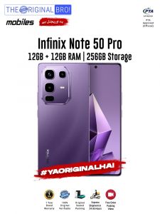 Infinix Note 50 Pro - 12GB RAM - 256GB Storage - PTA Approved - 12 Months Warranty - Purple - The Original Bro Mobiles - TOB36